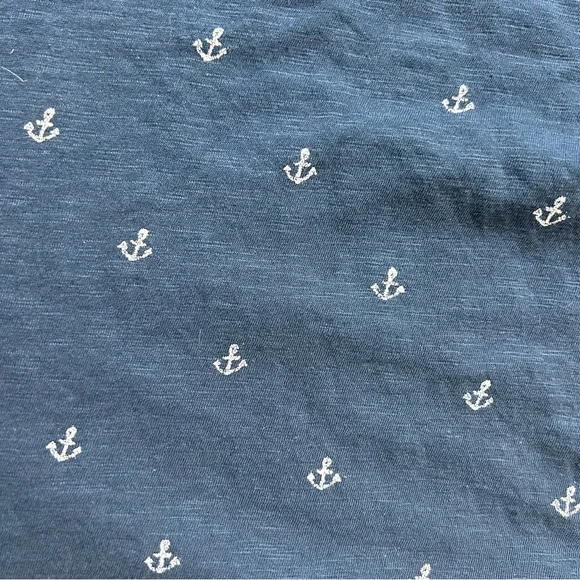 Roxy Romper Navy Blue Anchor Print Sleeveless Criss Cross Back Size Medium - Picture 6 of 13